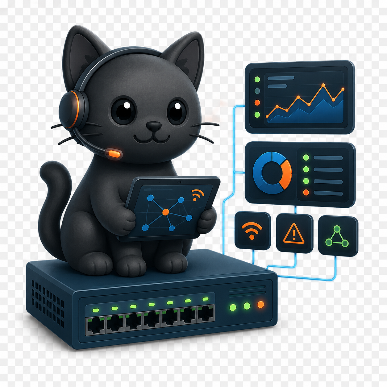 Gatito monitor para NOC