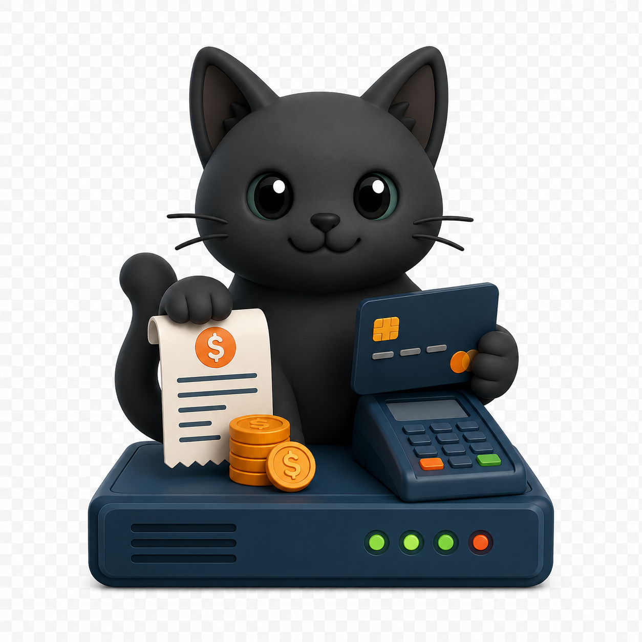 Gatito cajero para pagos