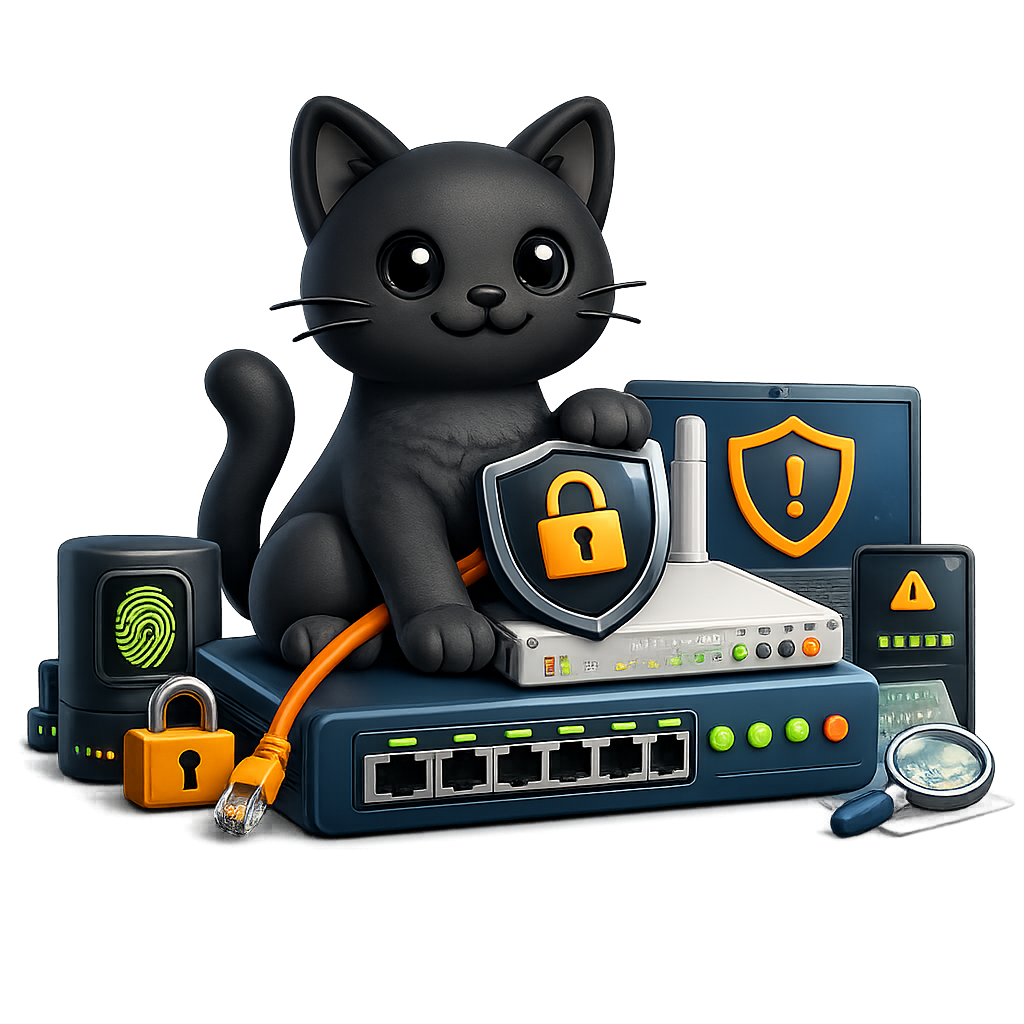 Gatito guardia para seguridad